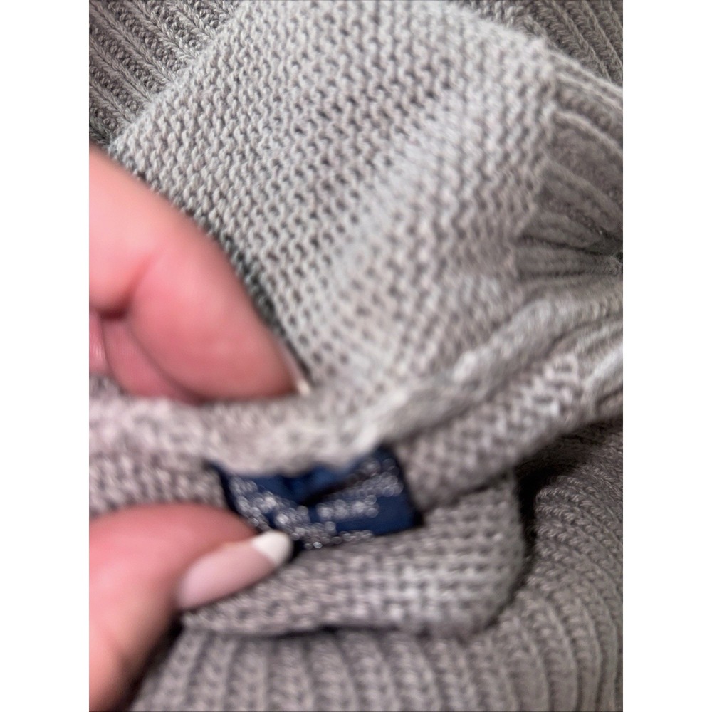 Polo Ralph Lauren Mens SweaterGray V-Neck‎ Long Sleeve Linen Cotton Blend XL - Picture 9 of 13